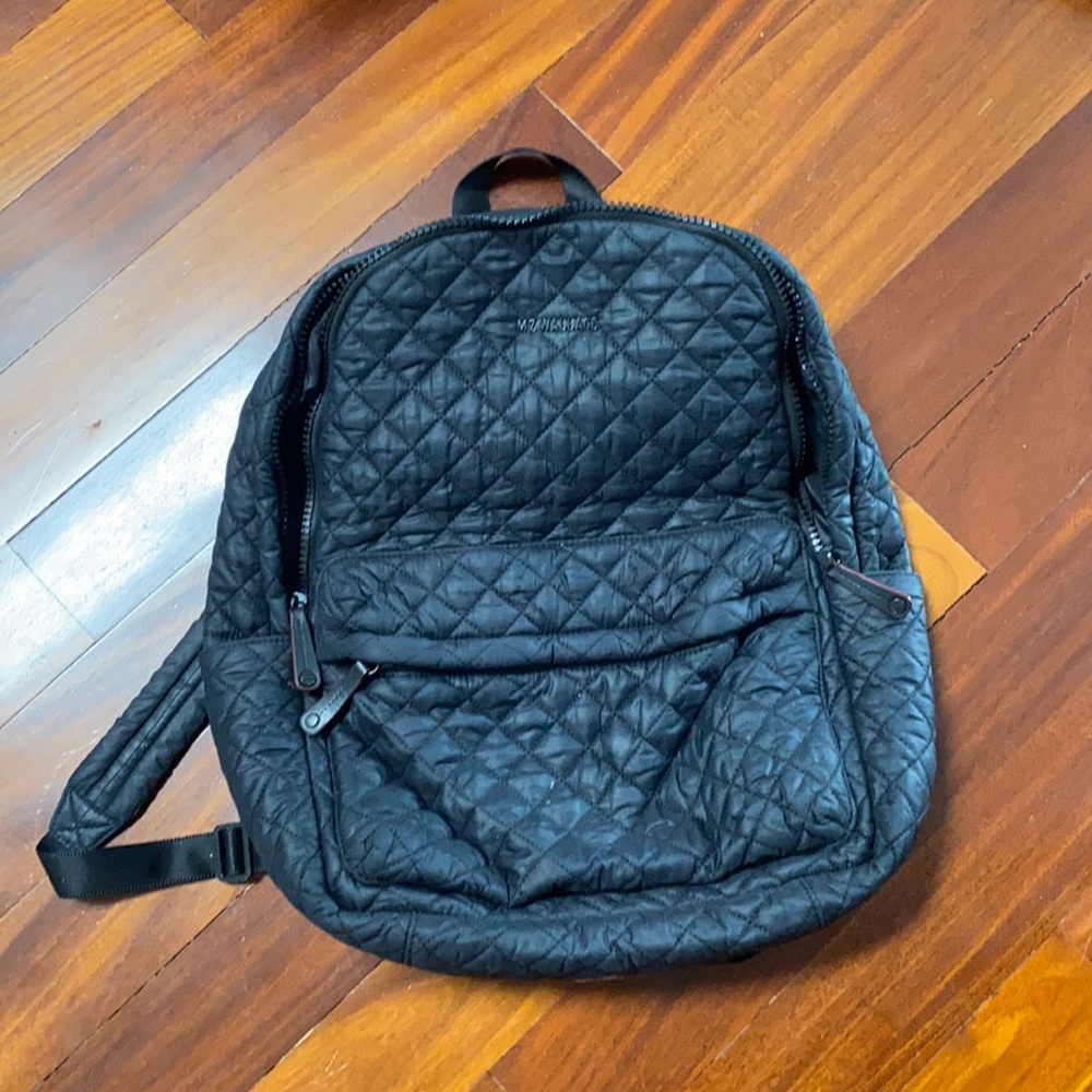 My Wallace quilted backpack black